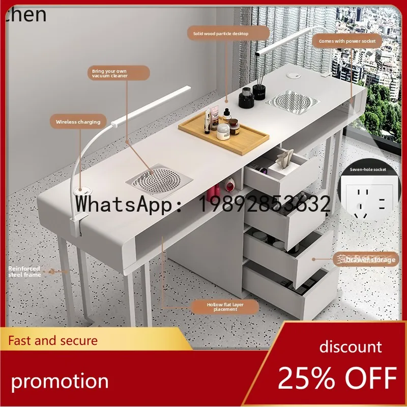 

YFY Nail Table and Chair Set Economical Single and Double Multi-Functional Internet Celebrity Ins Nail Table