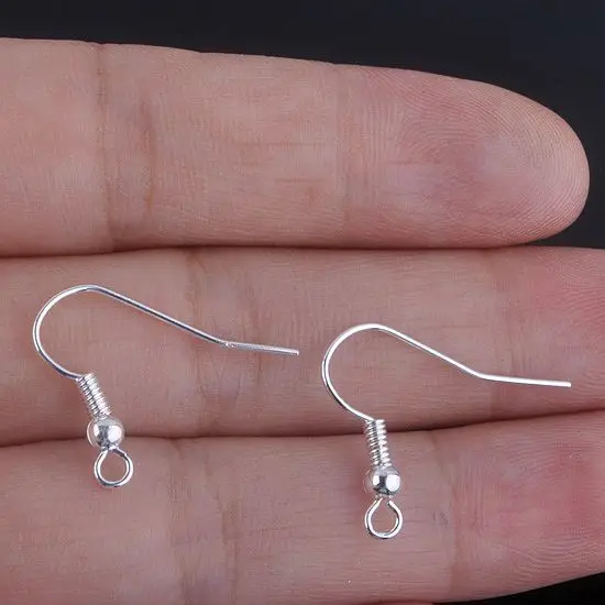 500 Pcs/lot 18x19mm Silver Plated Ear Wire Hooks Lead & Nickel free for diy Dangling Earring