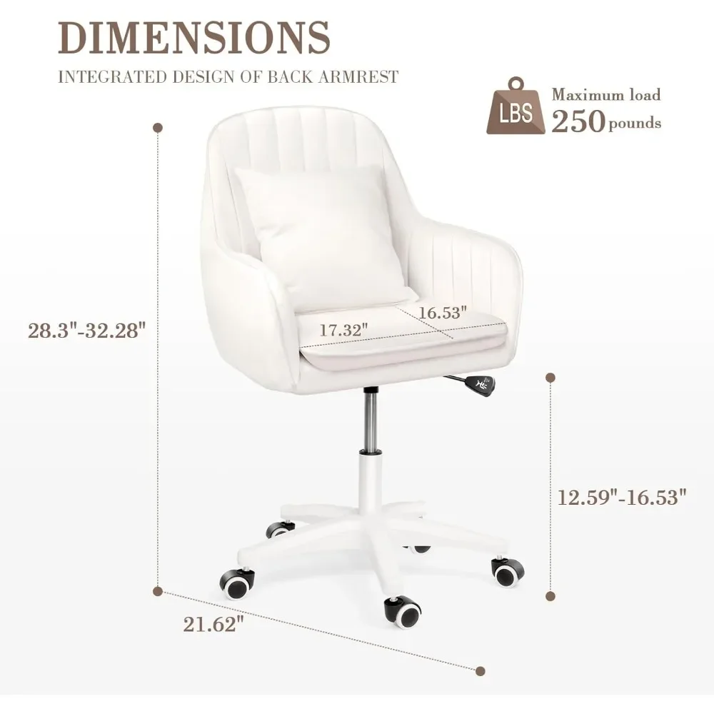 Cute Office Home Computer Chairs Adjustable Task Chairs Modern Office Chair Makeup Chair 360° Swivel Computer Chair