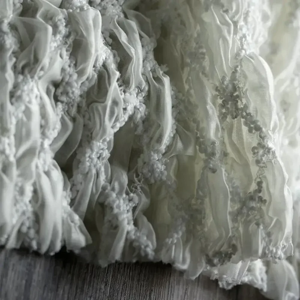 

Elastic Bubble Jacquard Wave Crushed Designer Fabric for Designer Apparel Diy Sewing Wholesale Cloth Per Meter Material