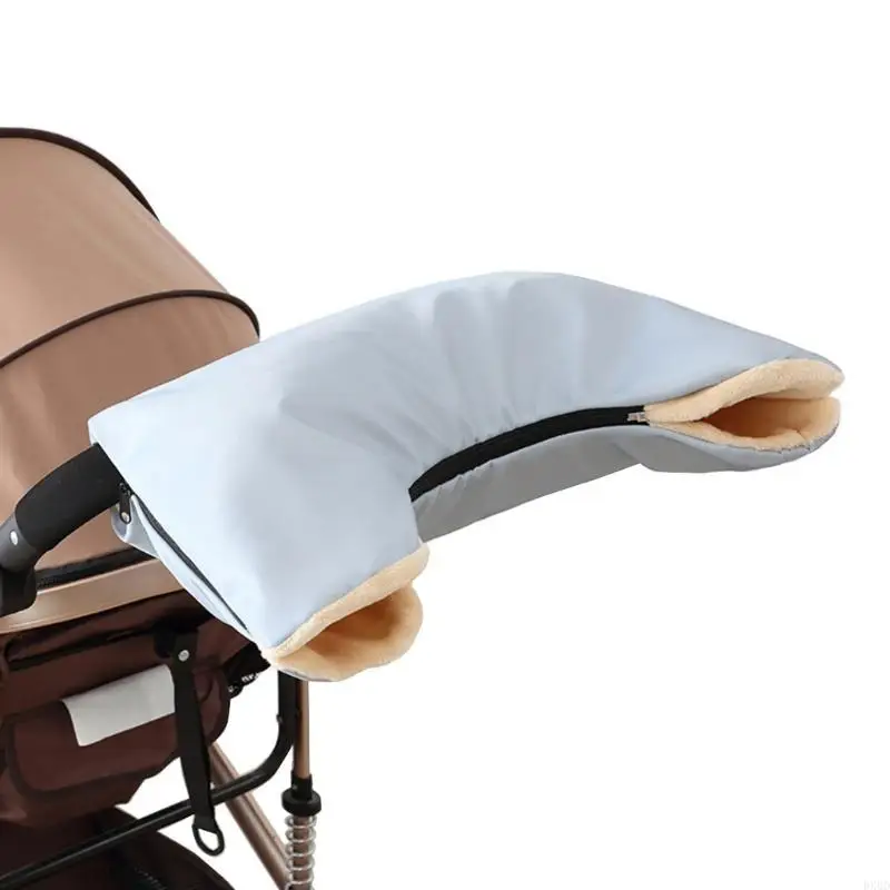 

BX0D Fleece Hand Muff for Baby Carriage Windproof & Waterproof Pram Stroller Gloves