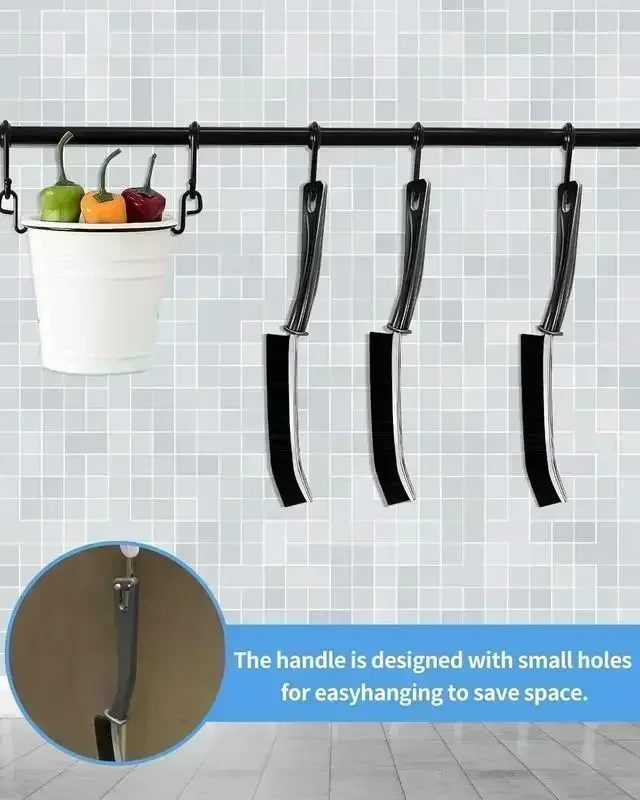 Escova multifuncional para lacunas de cerdas duras (5 peças) - Especial para limpeza de fendas de janelas de azulejos de cozinha de banheiro, limpeza de molas