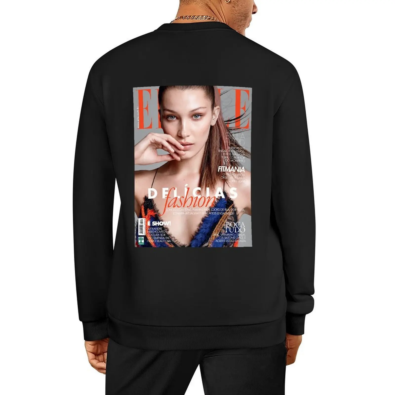 

Bella Hadid Elle Magazine Cover Pullover tracksuits autumn jacket men men wear men's coat hooded sweatshirt for men