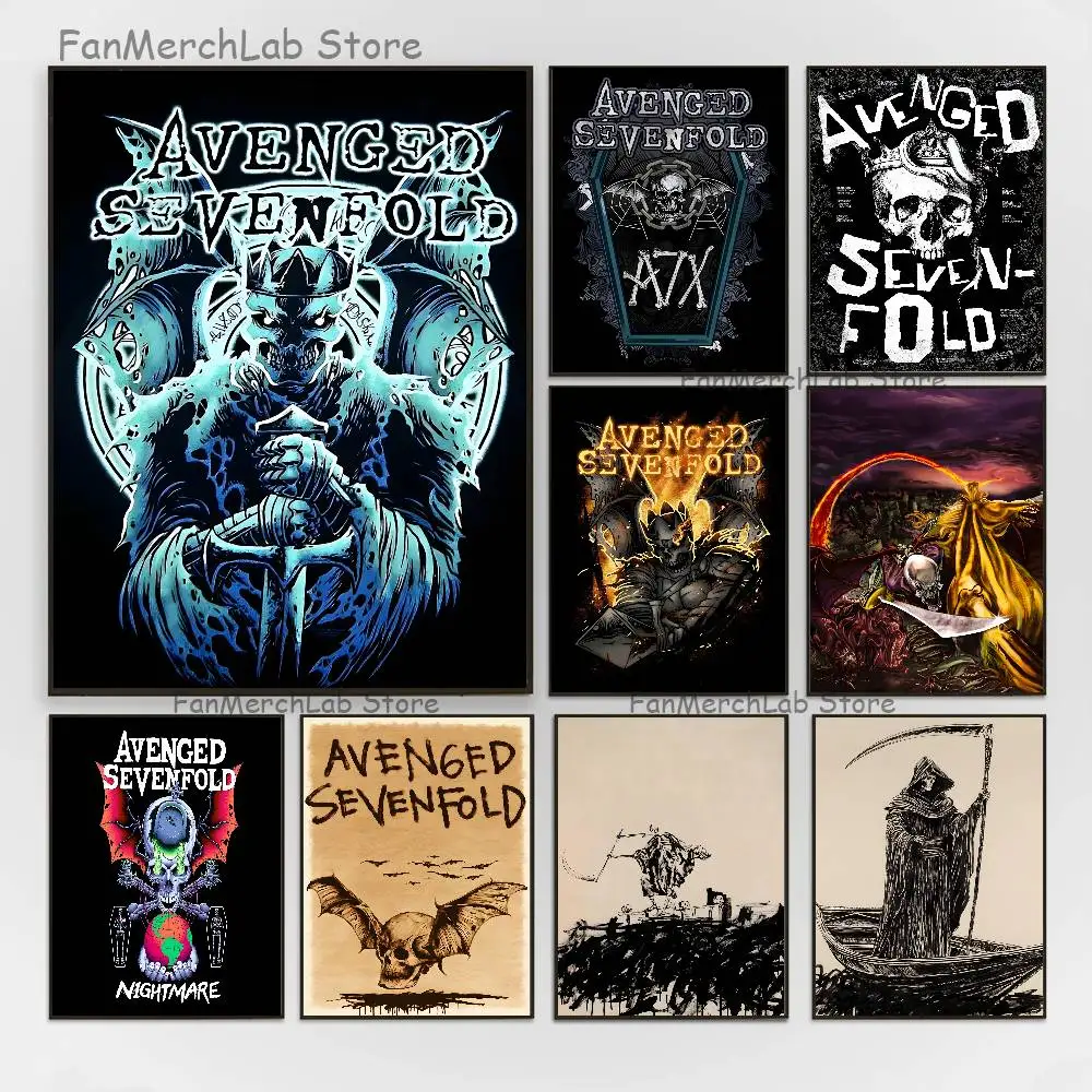 

A-Avenged Sevenfold Band Poster Prints Wall Art Picture Painting Gift Living Room Restaurant Bar Large Dec Sticker