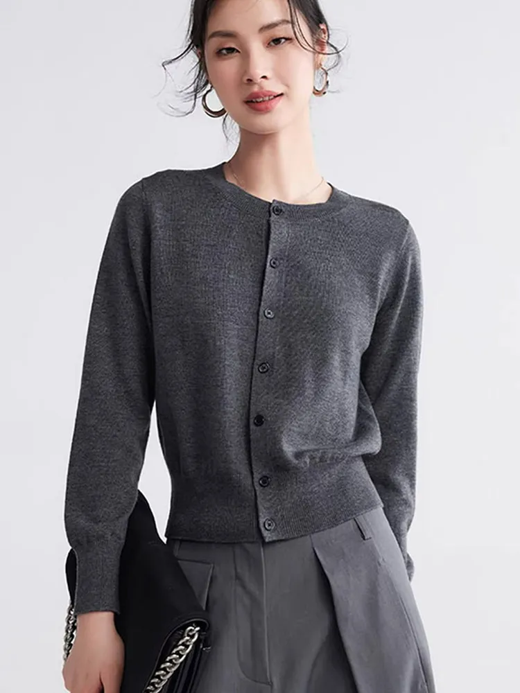 

Длинный вязаный открытый кардиган для похудения, дизайн на одной пуговице, модный многослойный свитер чистого цвета, корейский ...