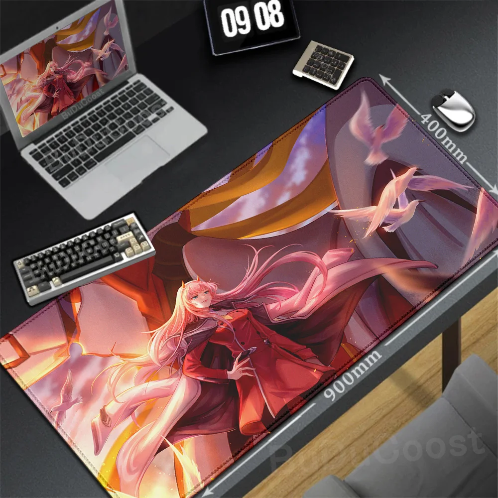 

Anime Zero Two Darling in the Franxx Table Pad Gaming HD New Big Size Desk Mat XXL Soft Cushion Natural Rubber Non-slip Mice Pad