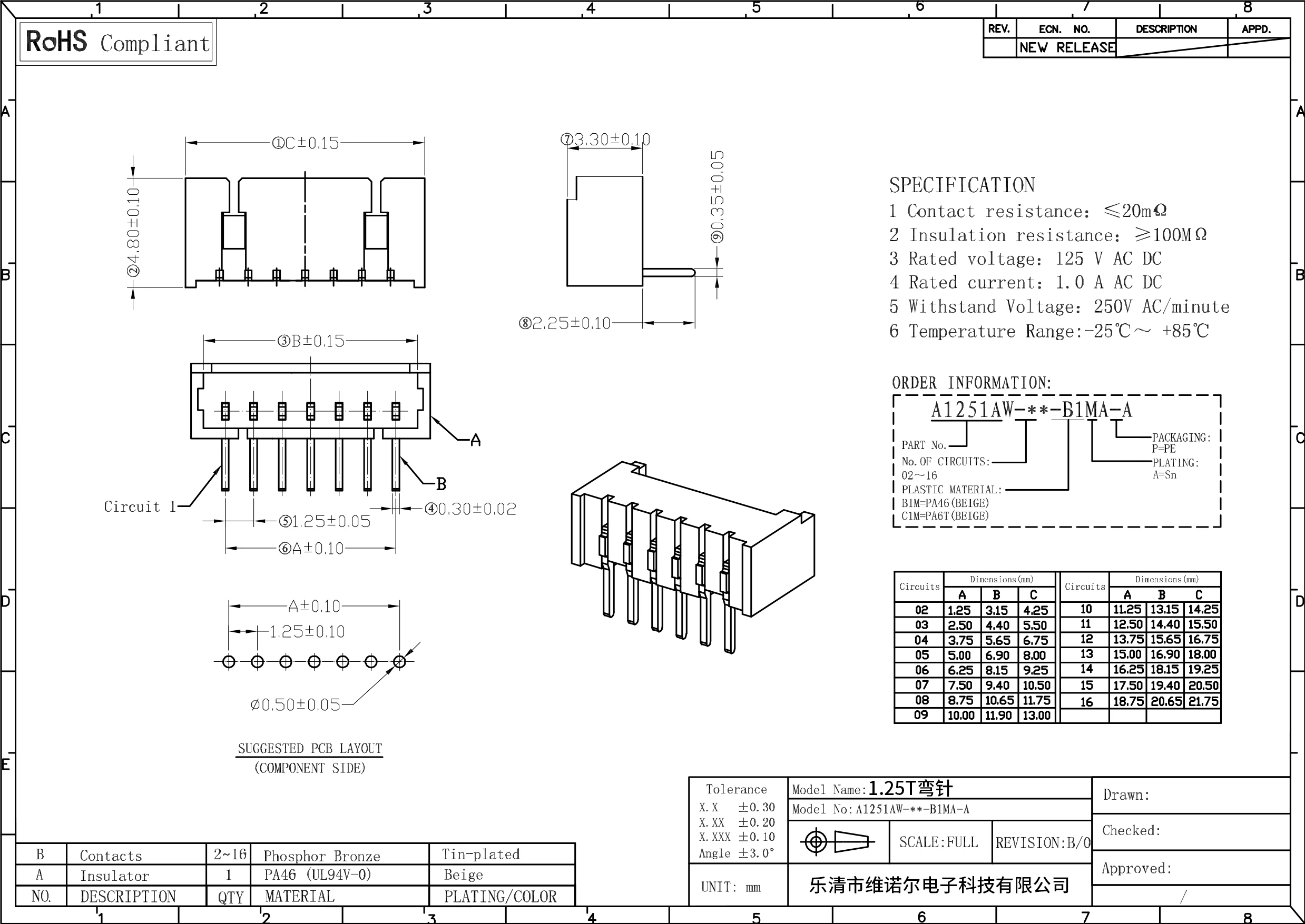 1.25T Gebogen Pin 4PIN Pin Klemmenblok Lint Connector Verticale Gebogen Plug 90 Graden Connector Enkele Rij Socket