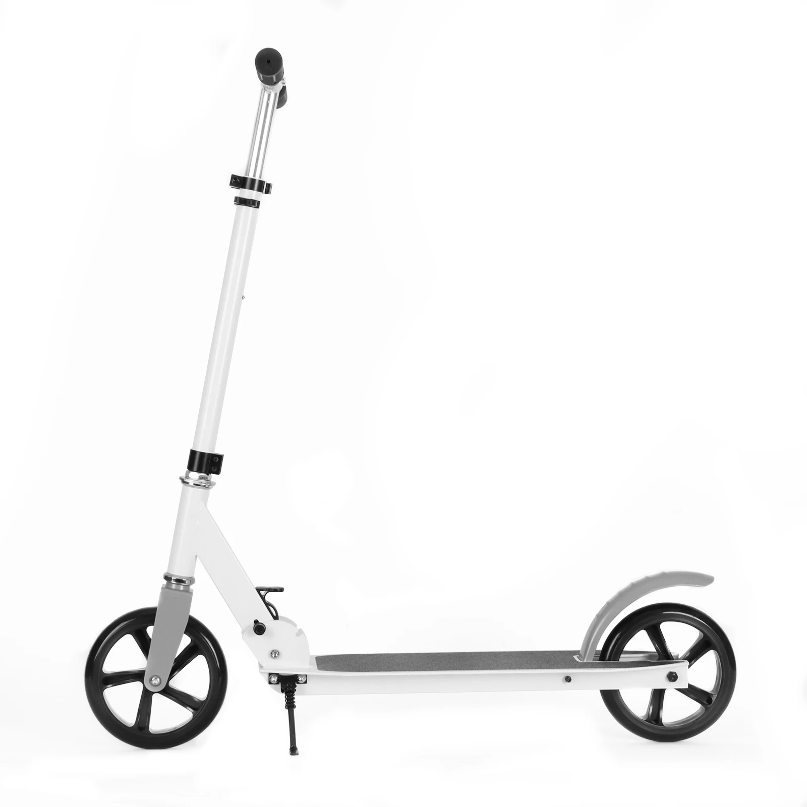 

STLF Kids Adults Scooters, Two Big Wheels Folding Adjustable Kick Scooters with Carry Strap and Bell, Disc and Rear Dual Brakes
