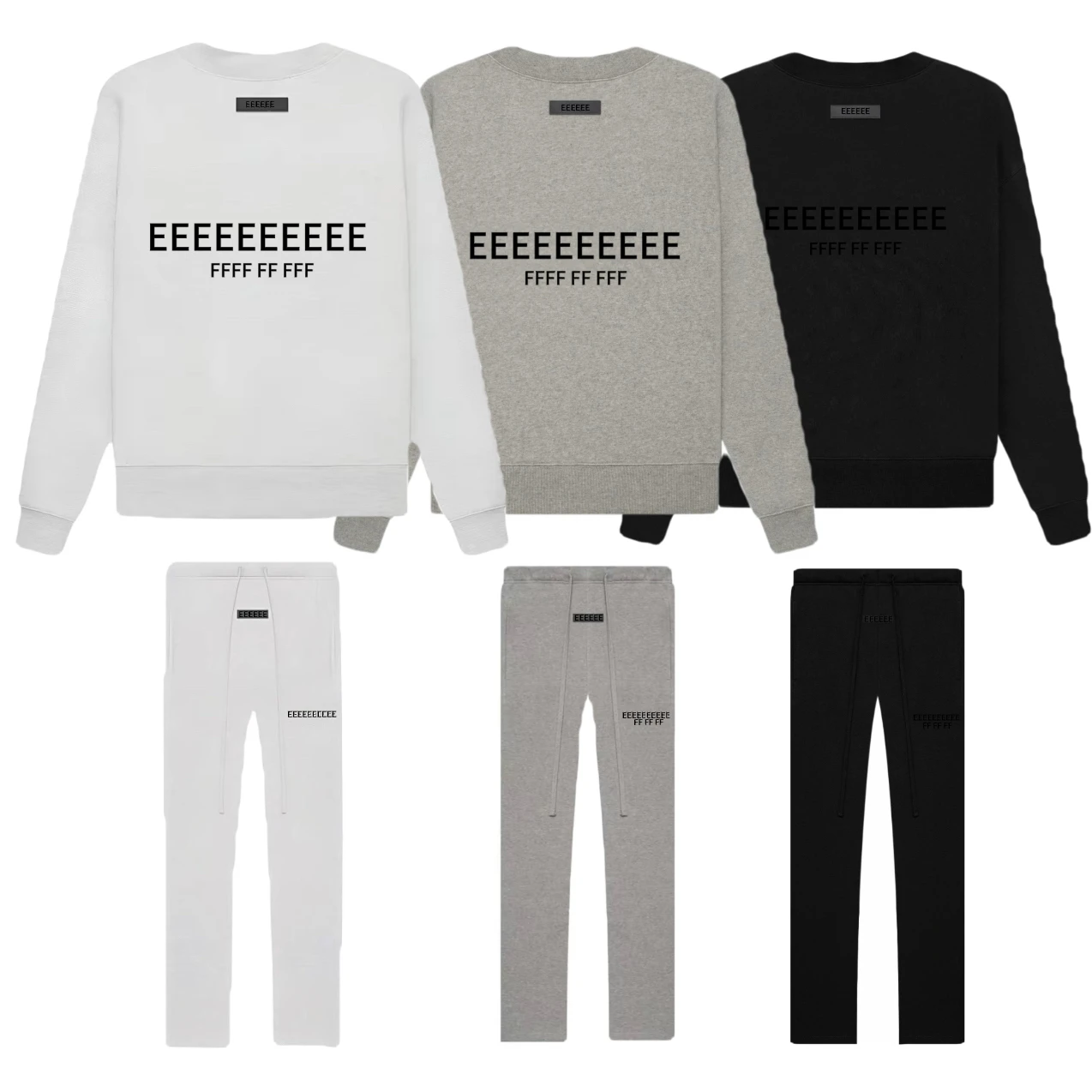 

SS22 Men Set Stretch Limo Solid color plush straight leg pants with added fleece American heavyweight knitted sports pants