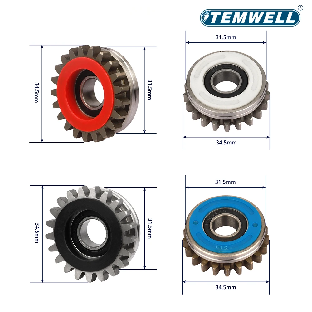 Fronius Drive Roll V U Knurl Groove Welding Machine 0.8/0.9-1.0/1.2/1.4-1.6mm 31*34*12 Red black blue white welding accessories