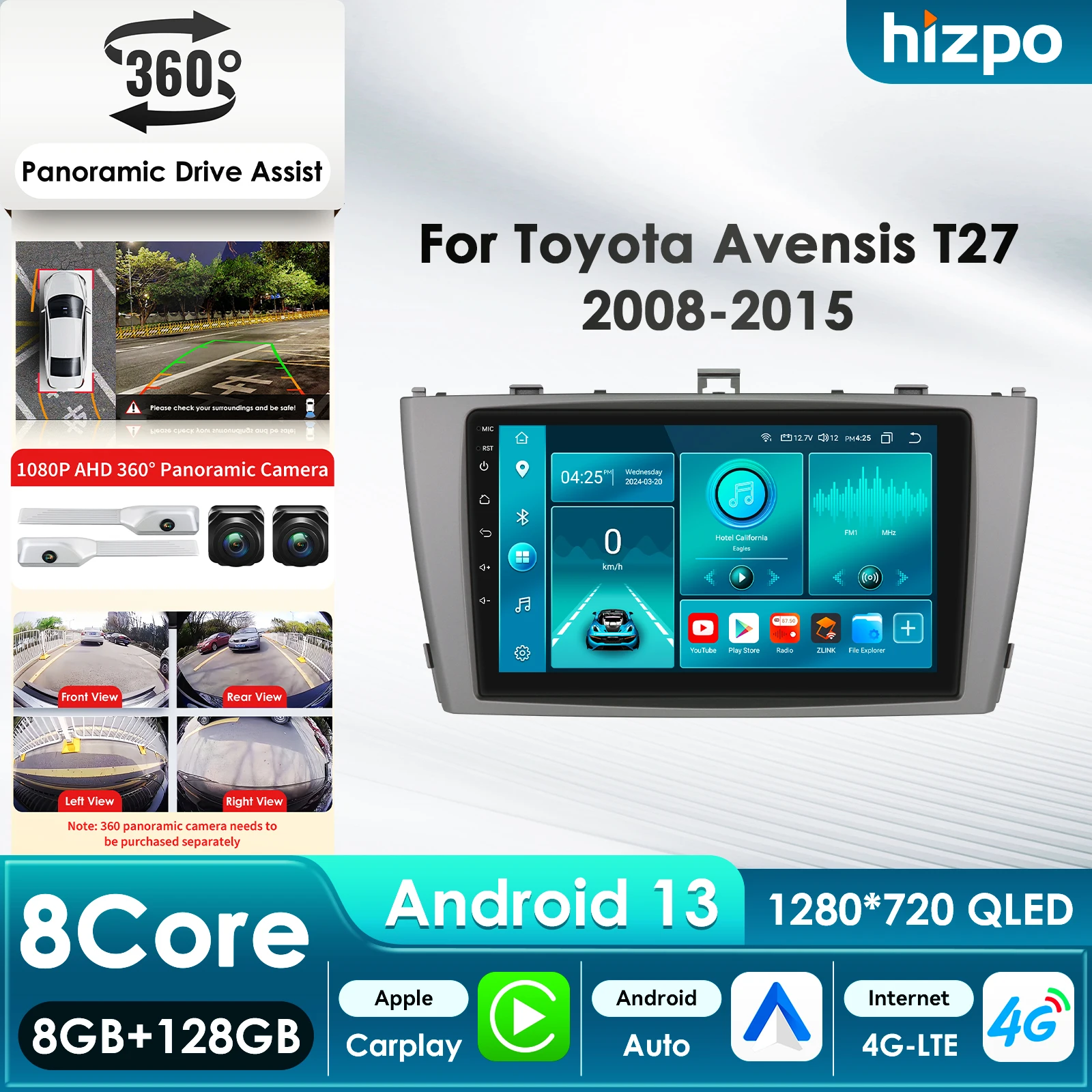 

9'' 7862 Intelligent Screen Android Car Radio Multimedia Video Player for Toyota Avensis T27 2008 - 2015 GPS Carplay Auto 4G RDS