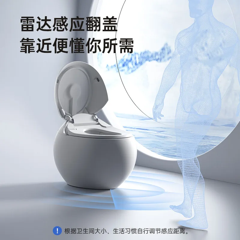 Fully automatic integrated water pressure restriction toilet siphon color egg type smart toilet