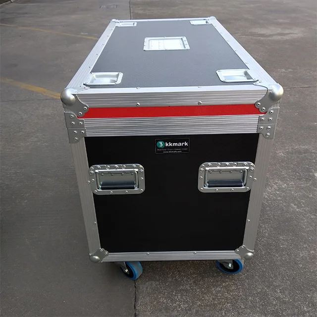 Flight Case, 9mm 12mm Plywood ATA Rack Case, Aluminum Frame Road Case with Wheels, Utility Equipment Transport Case, Industrial