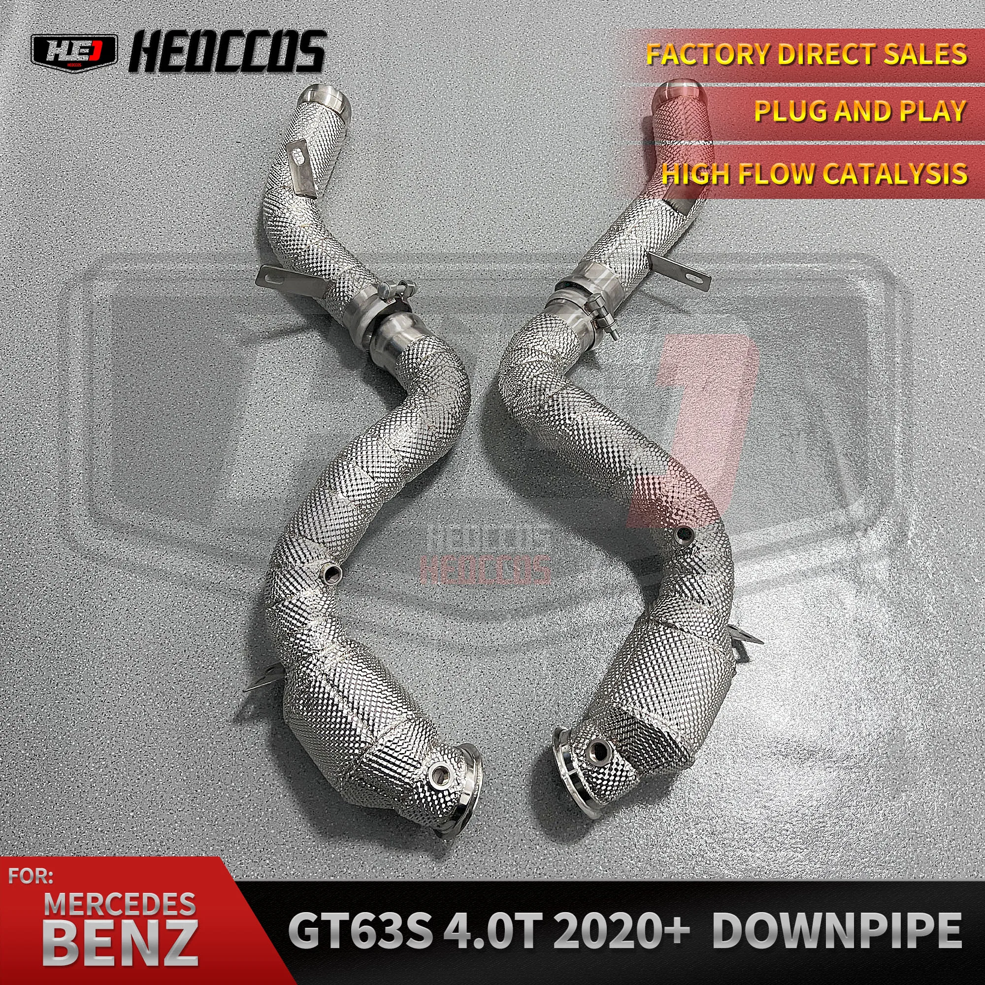 

HEO Exhaust Downpipe For Mercedes-Benz AMG GT63/GT63S/GTR/GT-R/GTS/GT-S W213 4.0TT 2014-2020 exhaust systems downpipes