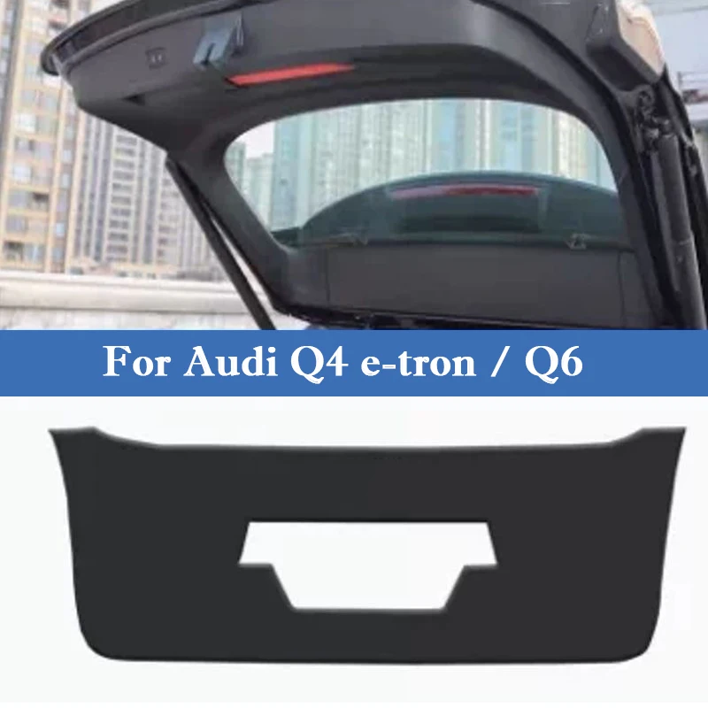 

For Audi Q4 e-tron Q6 Car Trunk Door Anti Kick Pad Leather Tailgate Anti-dirty Protect Sticker Cargo Liner Interior Accessories