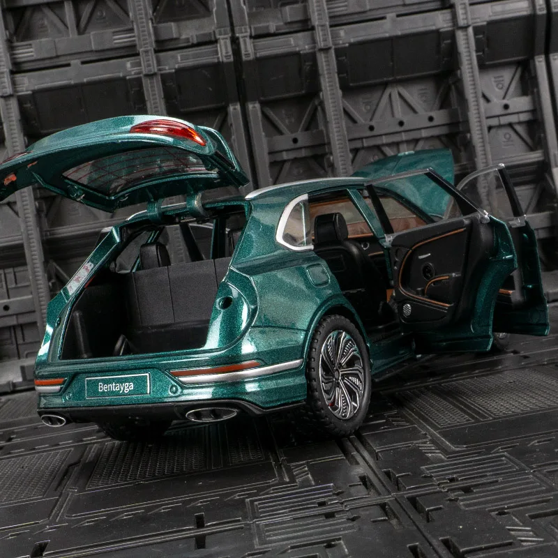 1:24 coleção de ornamentos de modelo de carro de luxo em liga Bentley, portas e capô do motor, porta-malas pode ser aberto para brinquedos infantis