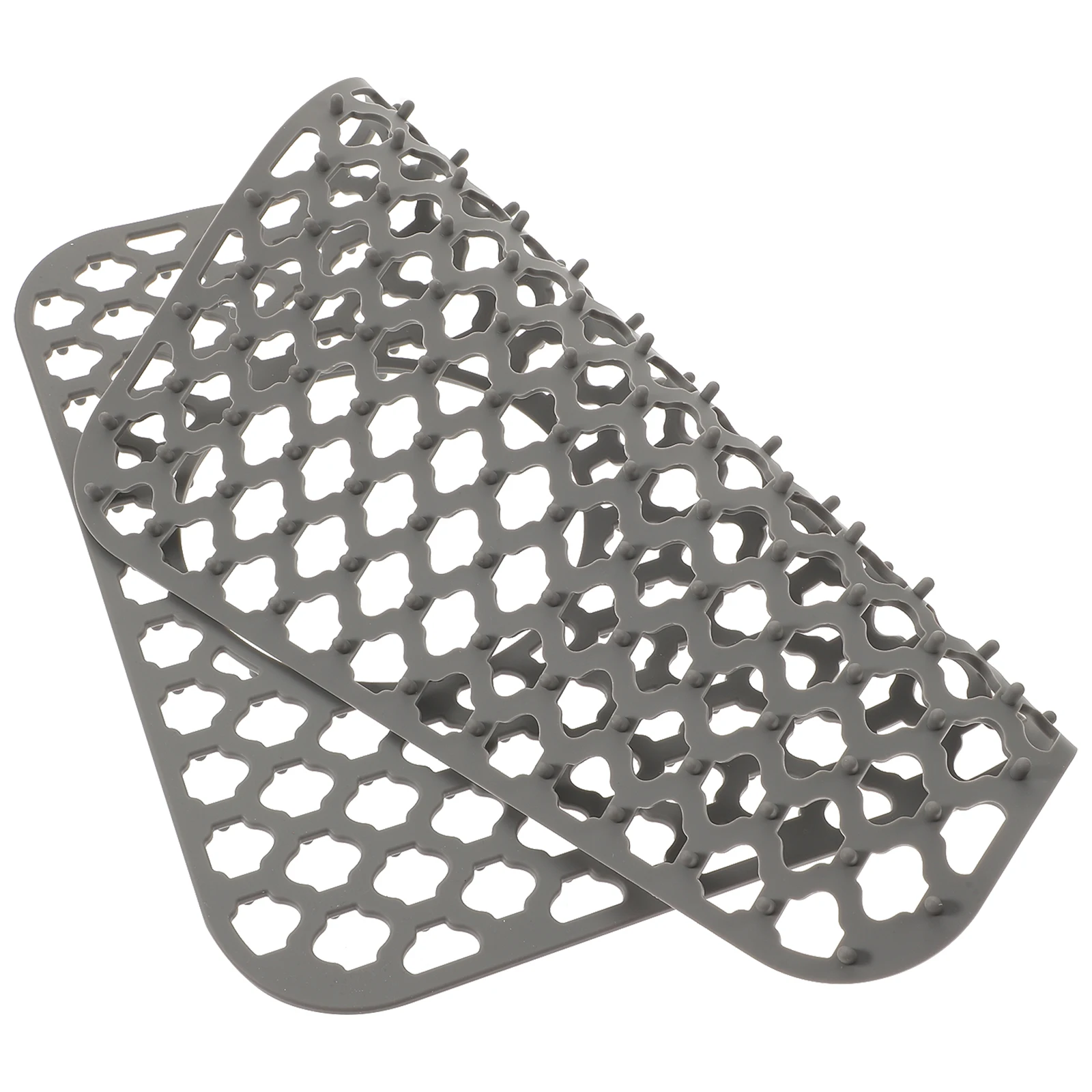 

Silicone Sink Mat Non-Slip Hollow Kitchen Draining Cushion Anti-Fall Countertop Protector Heat Insulation Dishwashing Pad