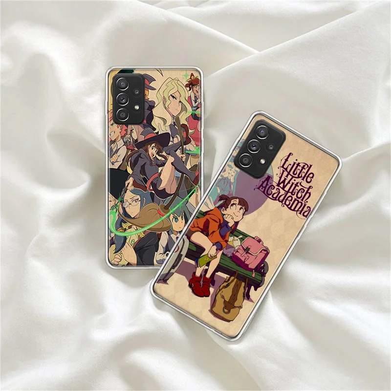 Anime little witch College Phone Case For Galaxy S23 S20 S21 FE Plus Samsung S24 S22 Ultra TPU Pattern S10 S10E S9 S8 S7 Edge Co