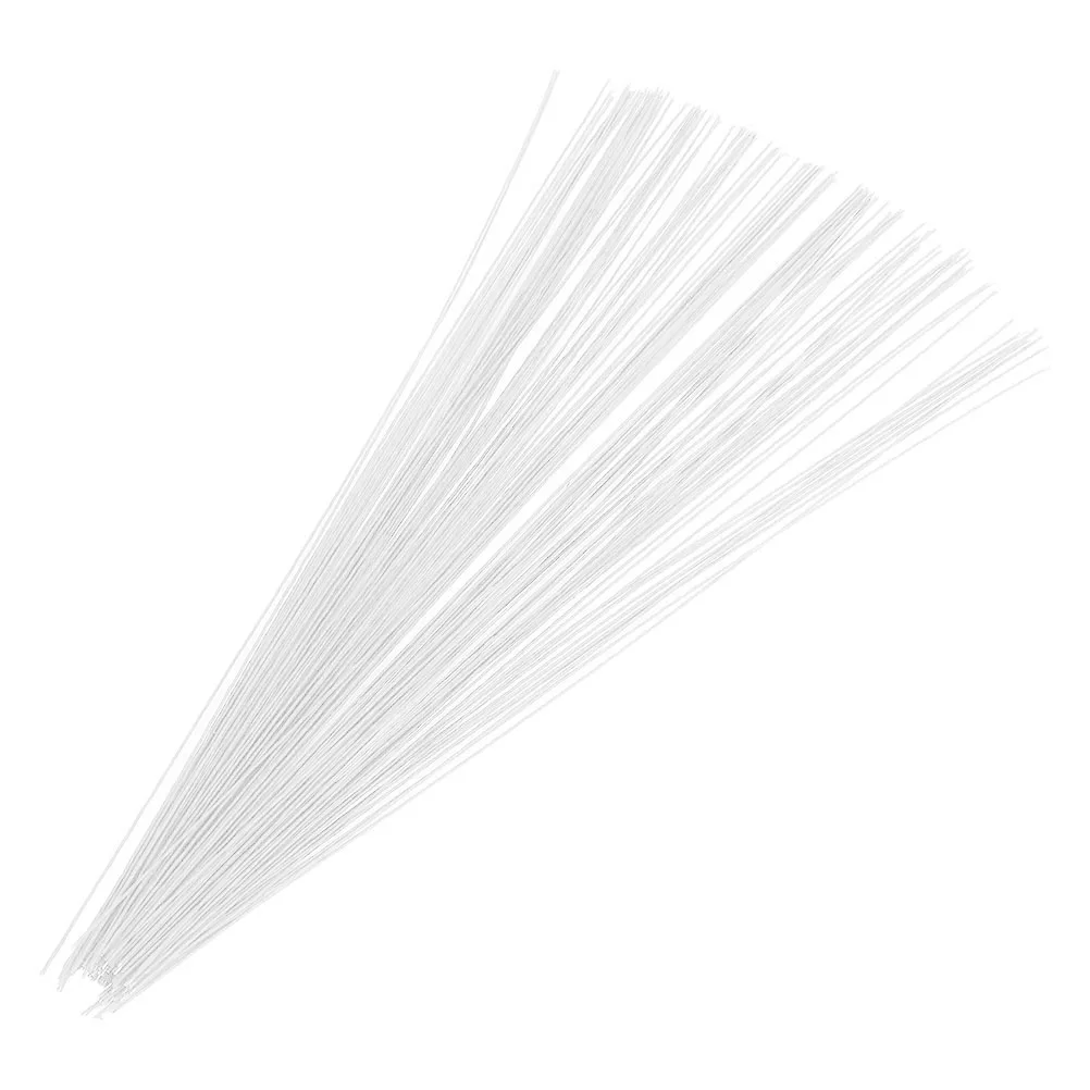 

150 Pcs Paper Wrapped Iron Wire Stems for DIY Flowers Bouquet Crafts Precut White Stable Durable