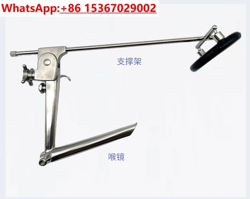 Soporte de laringoscopio, juego completo de equipos, laringoscopio de fibra óptica/pinzas de microlarín, tijera de laringe/gancho/mango de aguja