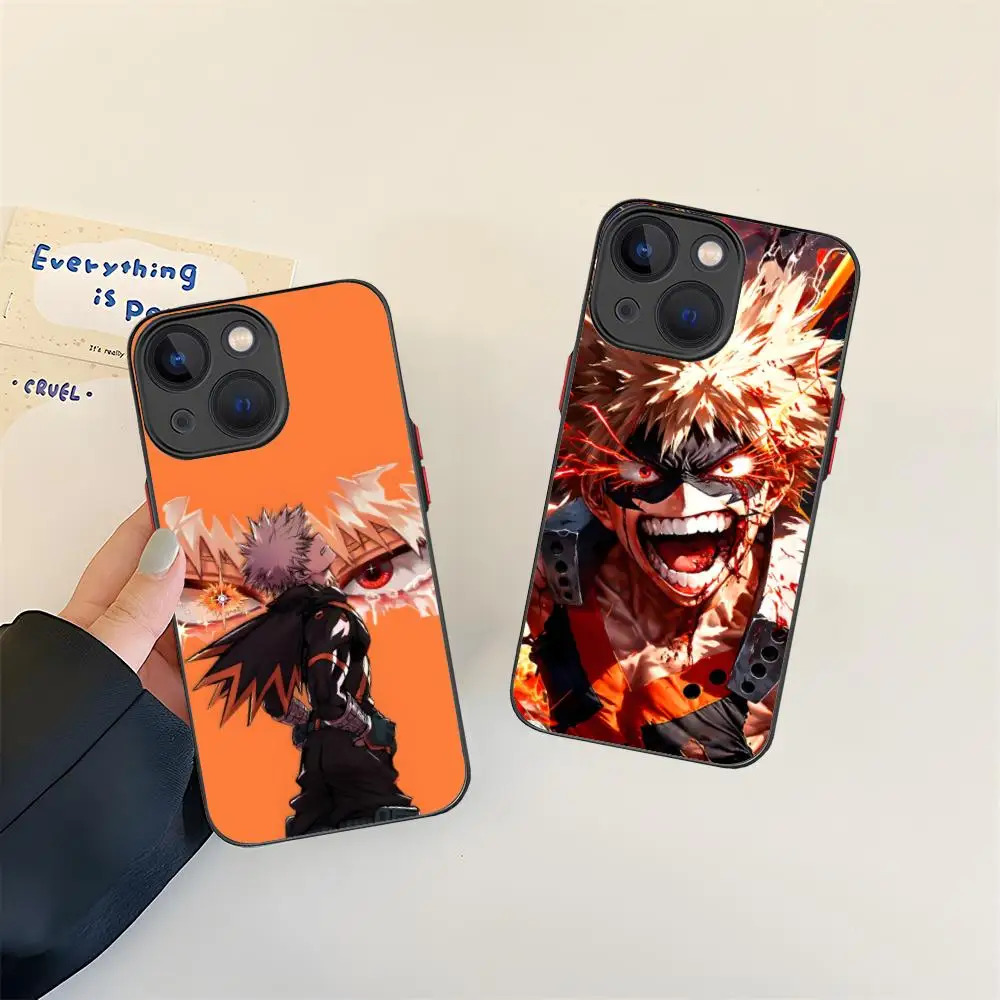 

Чехол для телефона My Hero Academia Bakugo для iPhone 16, 15, 14, 13, 12, 11 X XR XS 8 7 Pro Max Plus, мини-цветный силиконовый защитный роскошный чехол