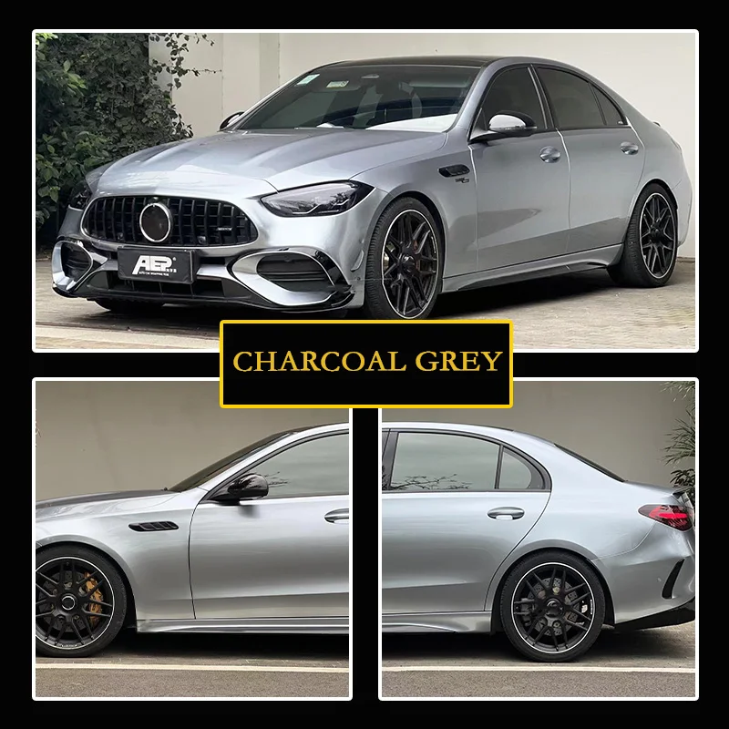 

1.52*18m PET Glossy Liquid Metallic Mercury Sliver Grey Car Wrap Vinyl Wrapples Exterior Accessories Car Wrap