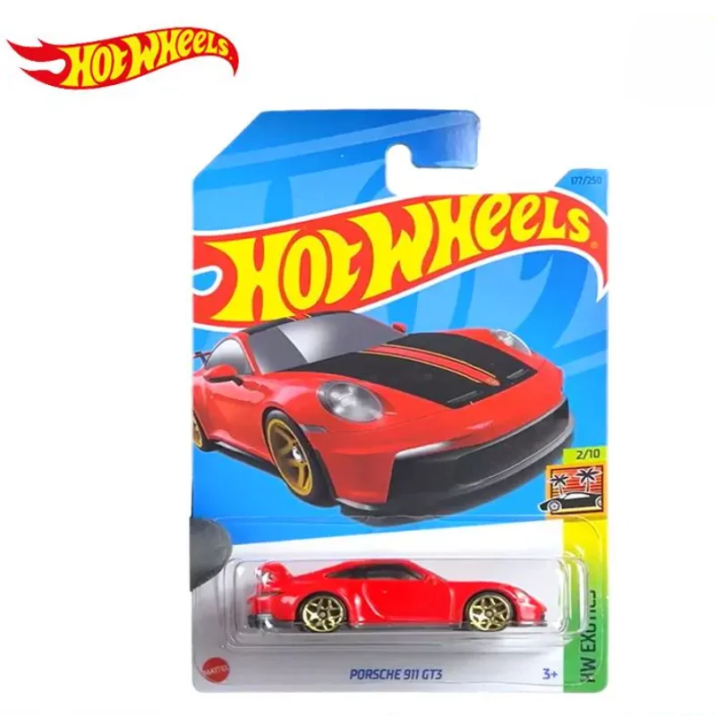 Original Hot Wheels 1/64 Scale Sport Car Metal Models Red Porsche 911 GT3 Hw Exotics Diecast Vehicle Boys Toys Birthday Present