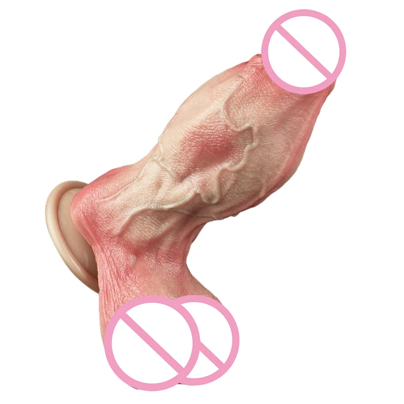 20*6.9cm Ultra-Realistic Penis Skin-Feel 'Swollen' Man Dildo Artificial Dick Big Cock Women Masturbator Sex Toys for Pussy Anal