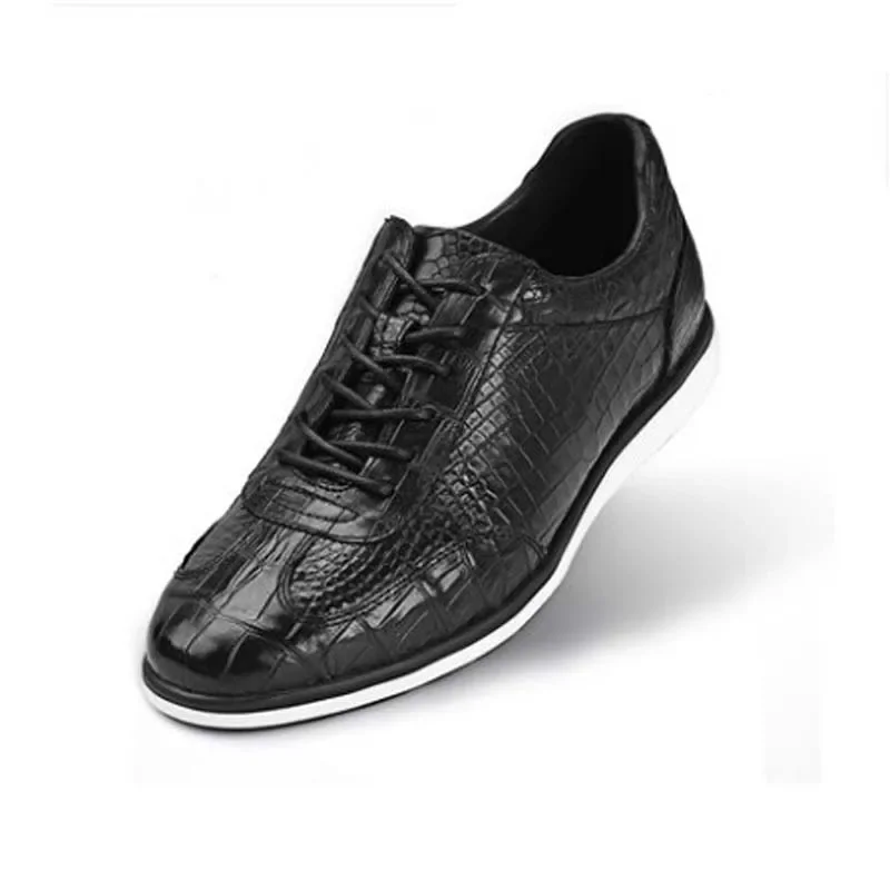 

Мужская деловая обувь из крокодиловой кожи среднего возраста, повседневная мужская новая продукция для мужчин