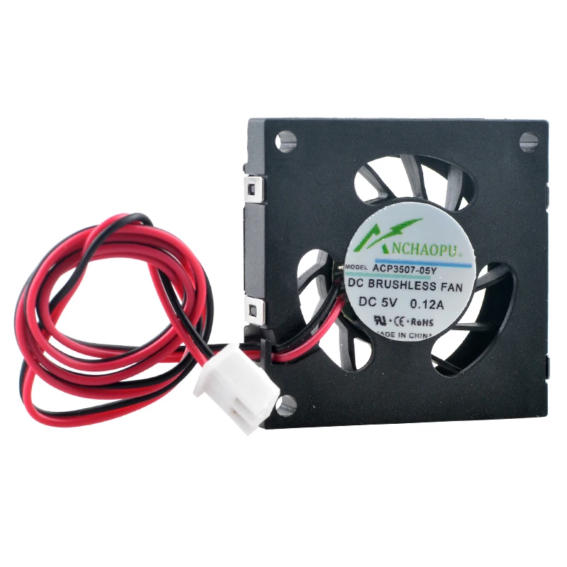 ACP3507-05Y ACP3507-12Y 3,5 cm 35 mm 2-poliger Radialgebläse DC5 V/12 V Lüfter für Projektoren und Drucker 35 x 35 x 7 mm