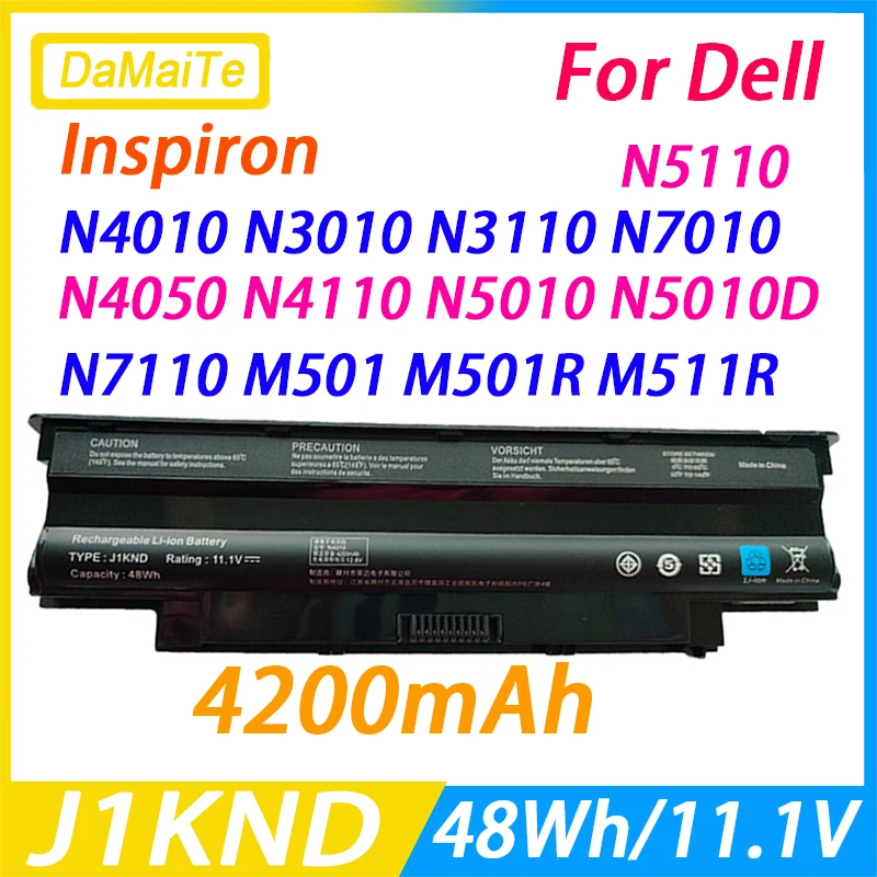 J1KND Laptop Battery for DELL Inspiron N4010 N3010 N3110 N4050 N4110 N5010 N5010D N5110 N7010 N7110 48WH