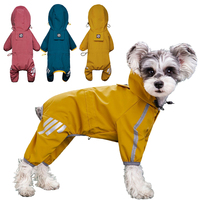Pet dog outdoor raincoat all inclusive four legged waterproof raincoat pet clothing small and medium-sized dog raincoat