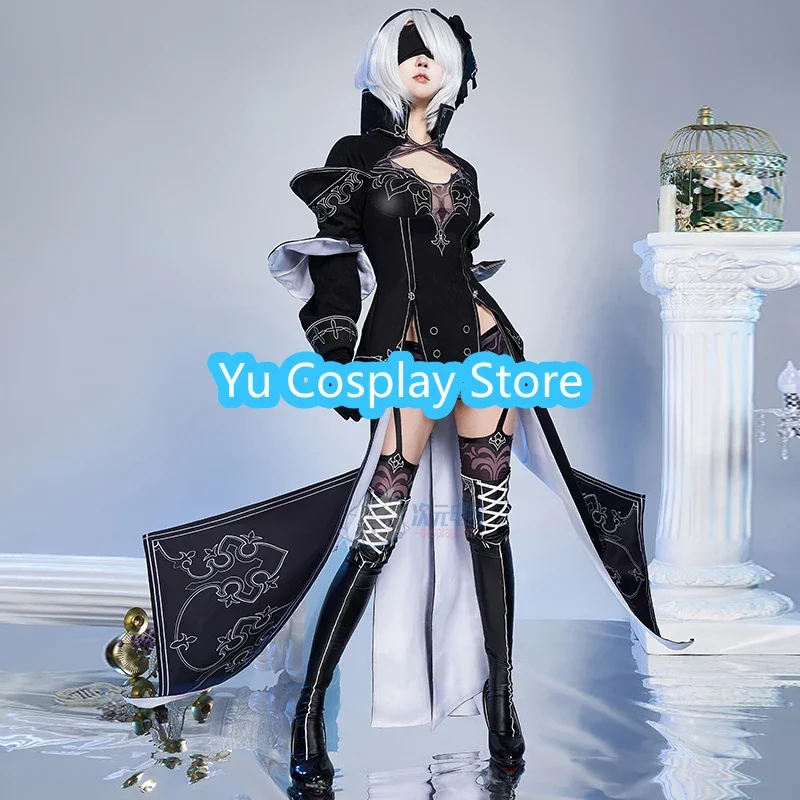 2B Costume Cosplay donna biancheria Sexy vestito da festa fantasia uniformi di carnevale di Halloween abbigliamento Anime su misura