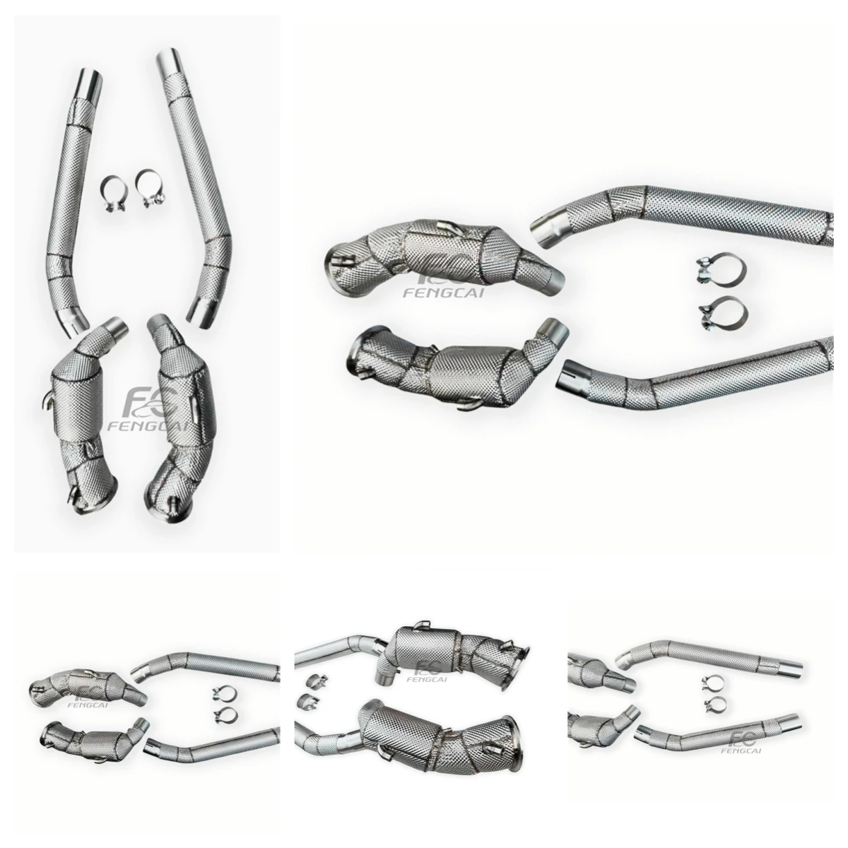 

High-flow Sport Catalytic Converter for Ferrari Purosangue FUV Stainless Steel with Heat Shield Downspout Racing Performance