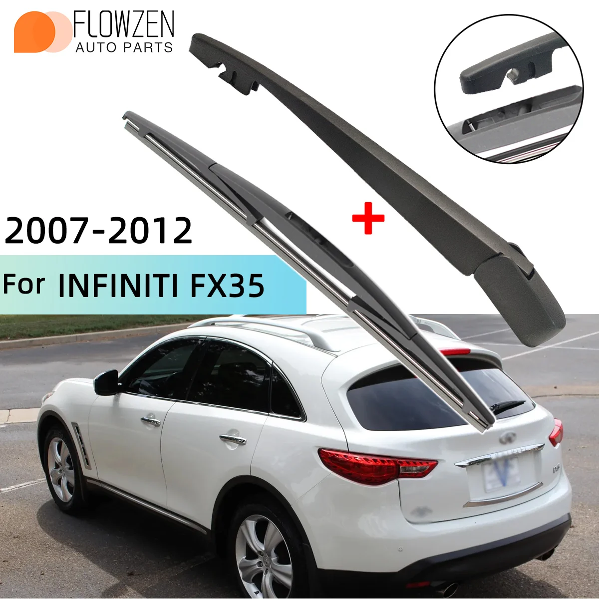 Scheibenwischerblatt & Heckwischerarm-Kit für INFINITI FX35 2007–2012 Heckwischerarmblatt Autozubehör