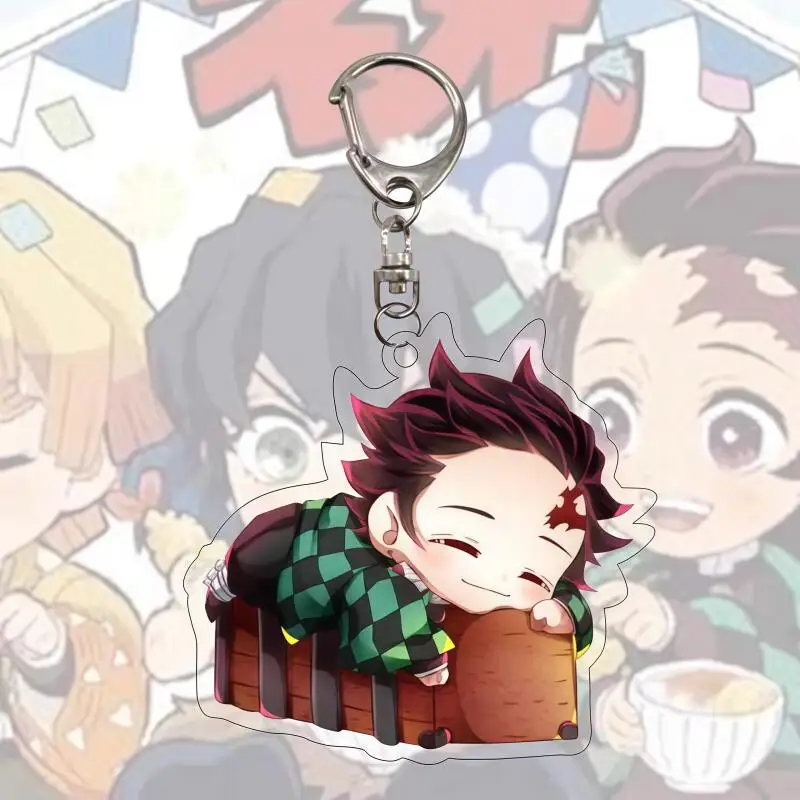 Anime Kamado Tanjirou Nezuko Agatsuma Zenitsu Rengoku Kyoujurou Hashibira Inosuke acrylique porte-clés sac à dos pendentif décoration