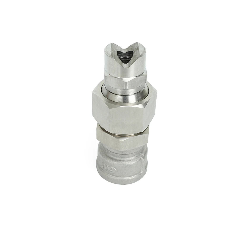 High Flow SS304 Flat Fan Spray Nozzle 3/4 15-110 Degree Industrial Cleaning Dust Removal Washing HU Type High Pressure Nozzle