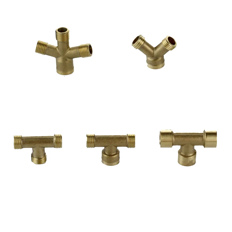 1PC M14*1.5 Copper Connector 1/4\'\' 3 Way 4 Ways Brass Adapter PT Screw Electric Washer Sprayer Connectors