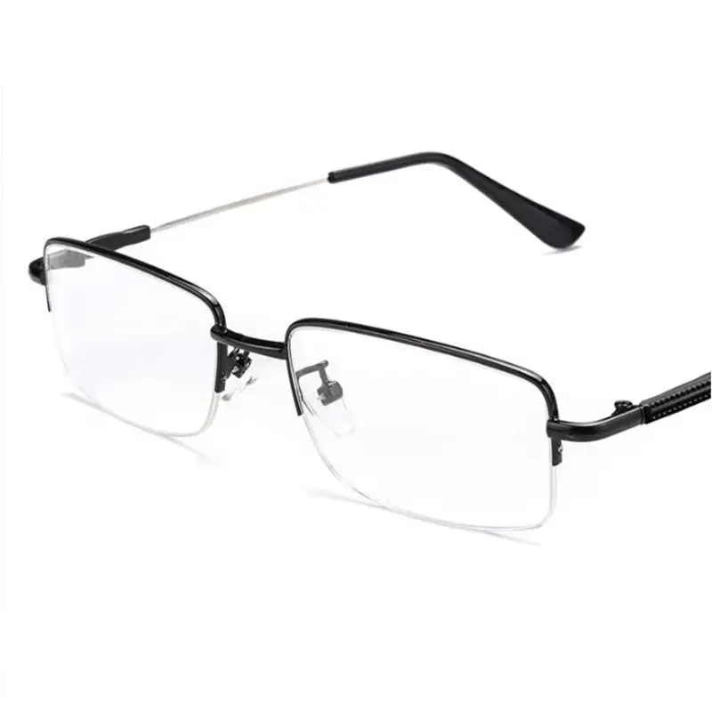 1 قطعة 3 في 1 نظارات القراءة الوظيفية مع إطار سبائك التيتانيوم للاستخدام الكمبيوتر مكتب ريترو بسيط للأعمال + 100 إلى + 400