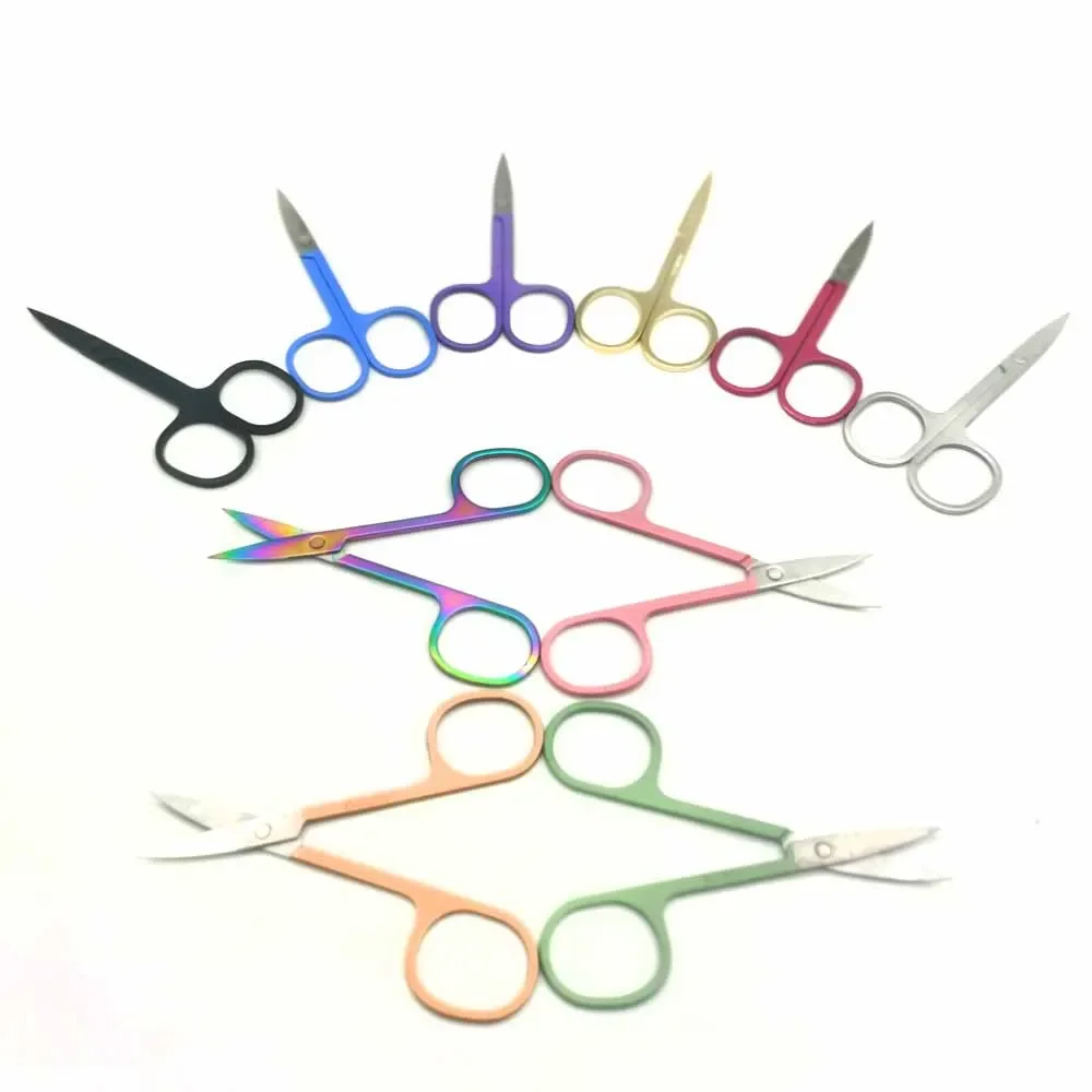 10pcs 8.5*4cm Stainless Steel Scissor With Various Colors Sewing Embroidery Craft Household Kitchen Smoking Accessories