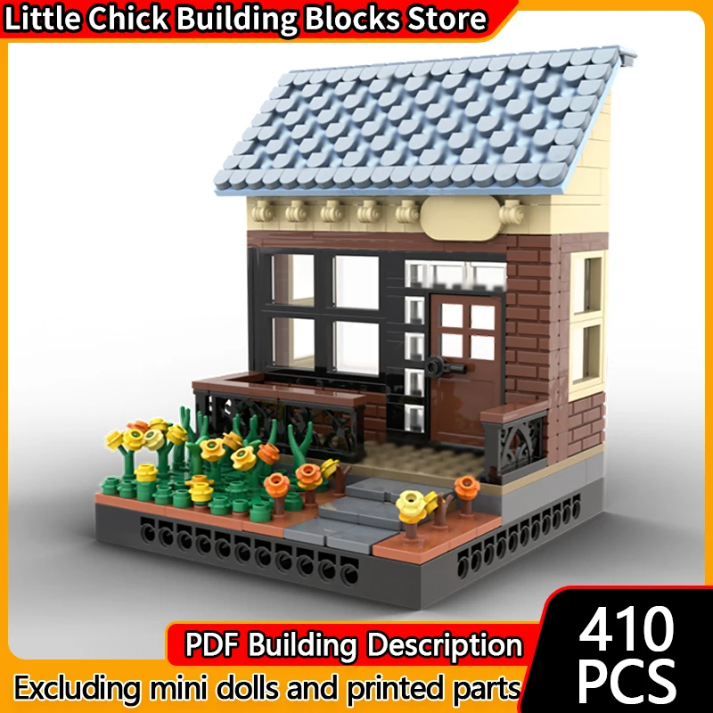 

City Street View Model MOC Building Bricks Suburban Residential Modular Technology Children Holiday Gifts Assemble Toys Suit