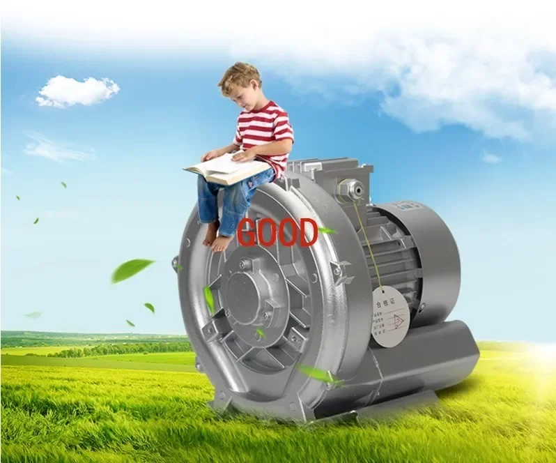 electric aquaculture fish pond  1hp vortex blower ring blower high pressure industrial gas pump blower