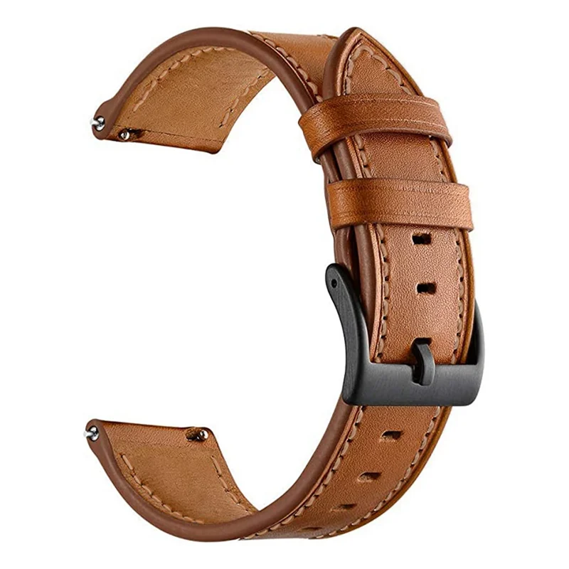 

Stylish-PU Leather Watchband Strap For Huawei Watch Bracelet Band 22Mm Wristband For Huawei Universal Model Brown Durable Easy T