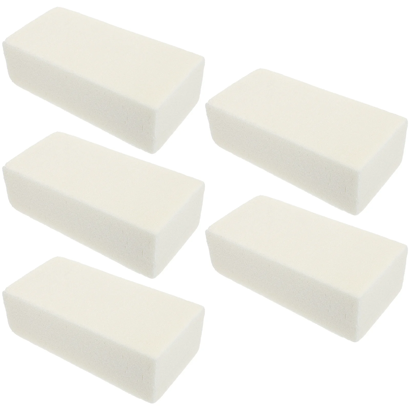 

5 Pcs Dry Floral Foam Bricks High Density Flower Mud Blocks for Fresh Artificial Arrangement Absorbent Supplies Round White