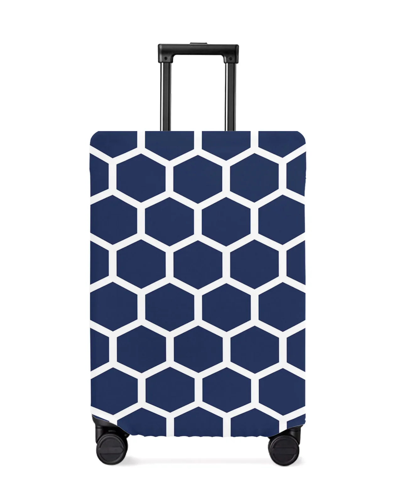 Morocco Hexagonal Indigo Blue Geometric Luggage Protective Cover Travel Accessories Suitcase Elastic Dust Case Protect Sleeve