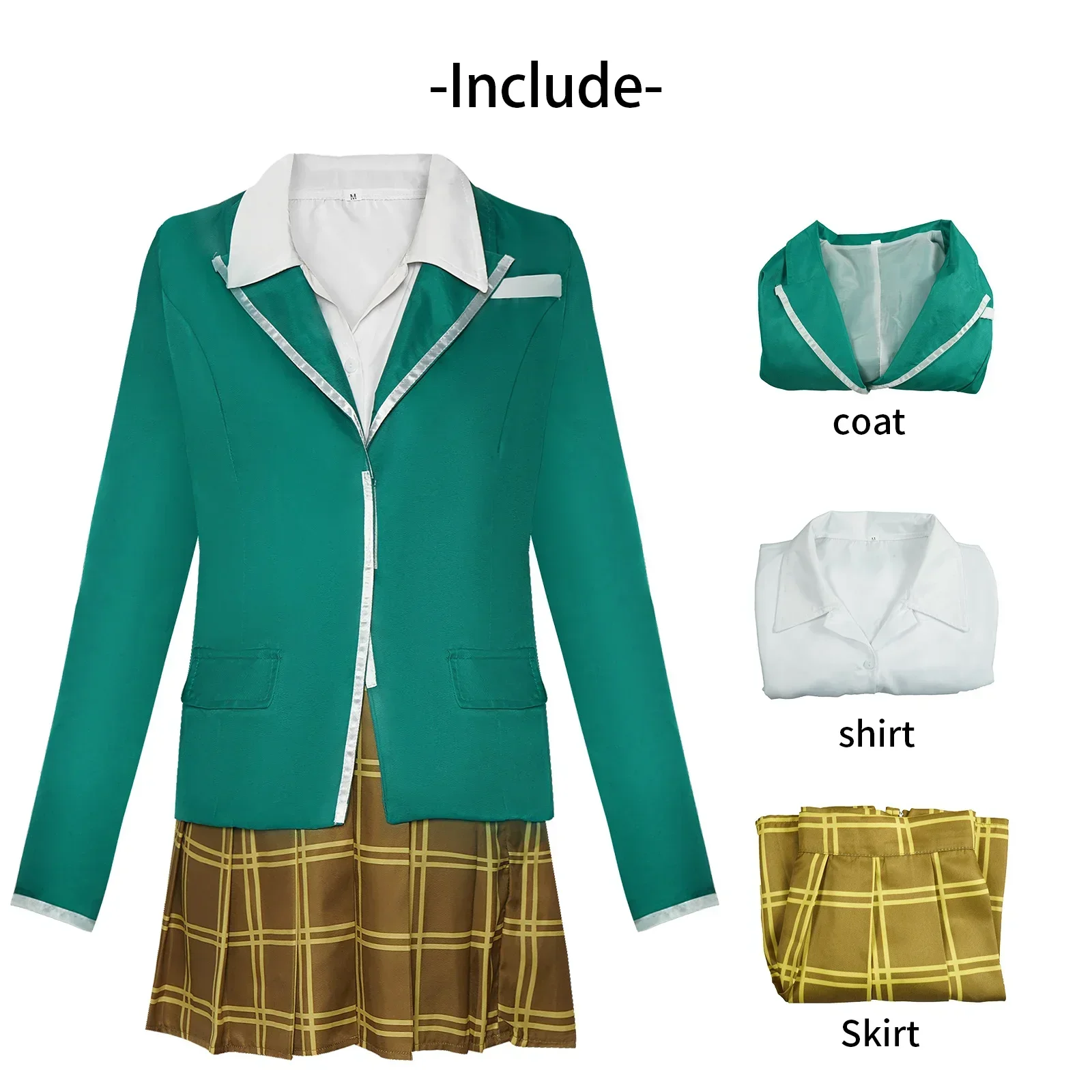 أنيمي روزاريو إلى مصاص دماء Akashiya Moka تأثيري حلي الكبار النساء زي مدرسي الثانوية مجموعة كاملة JK دعوى ملابس حفلات الهالوين