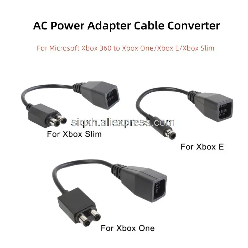 

10Pcs High Quality For Xbox 360 to Xbox Slim/One/E AC Power Adapter Cable Converter Games Accessorie Power Supply Transfer Cords