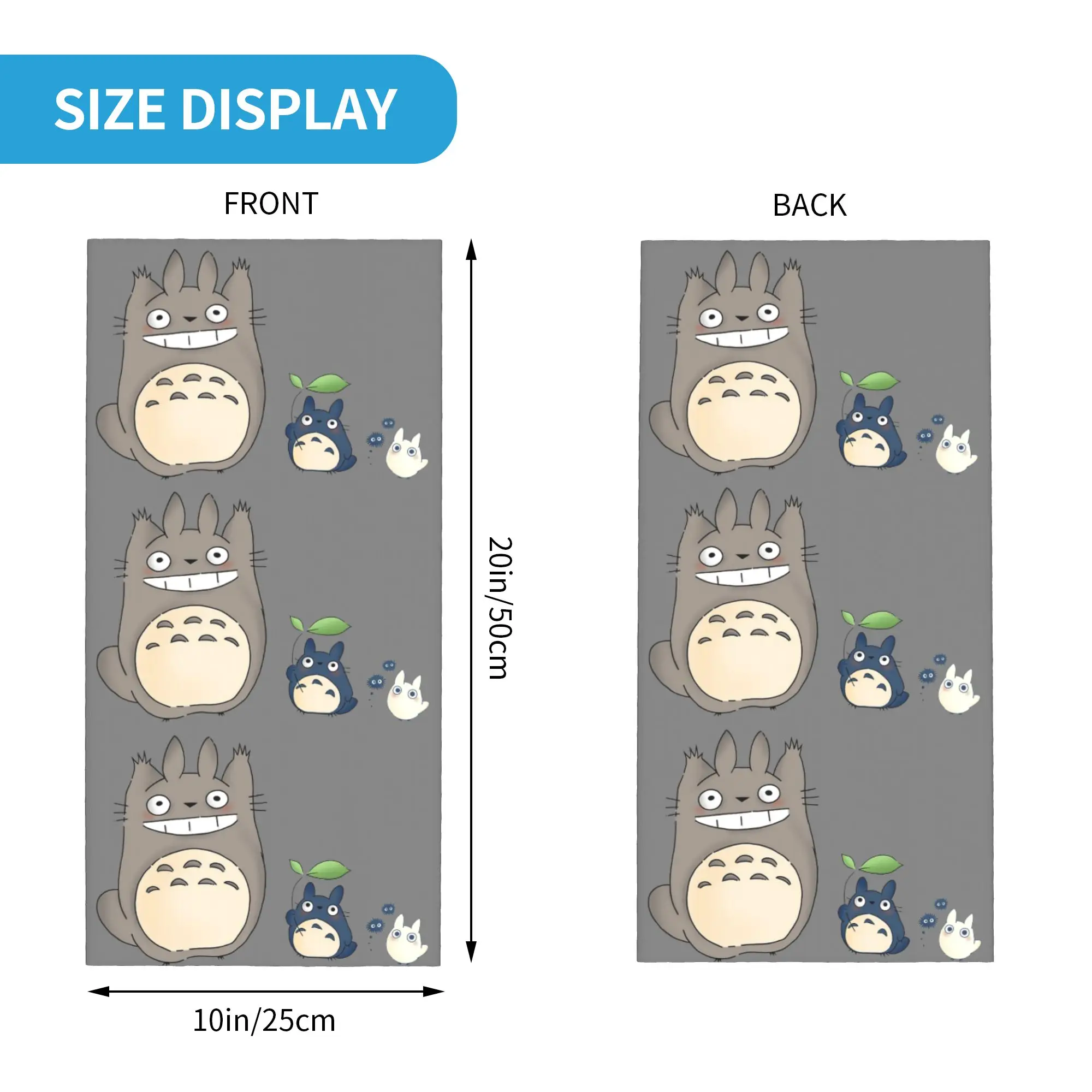Cute Susuwatari Soot Sprites Totoros Bandana Neck Cover Printed  Balaclavas Face Mask Scarf Warm Headband Running for Men Women image 2