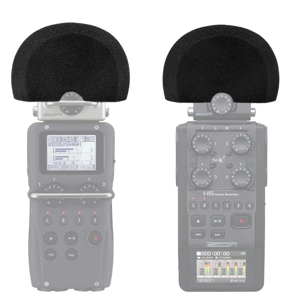 Capa de Espuma para Microfone com Redução de Ruído e Proteção Contra Vento para ZOOM SGH-6 / H2N / H4N PRO / H5 H6 H8 XYH-6 XYH-5