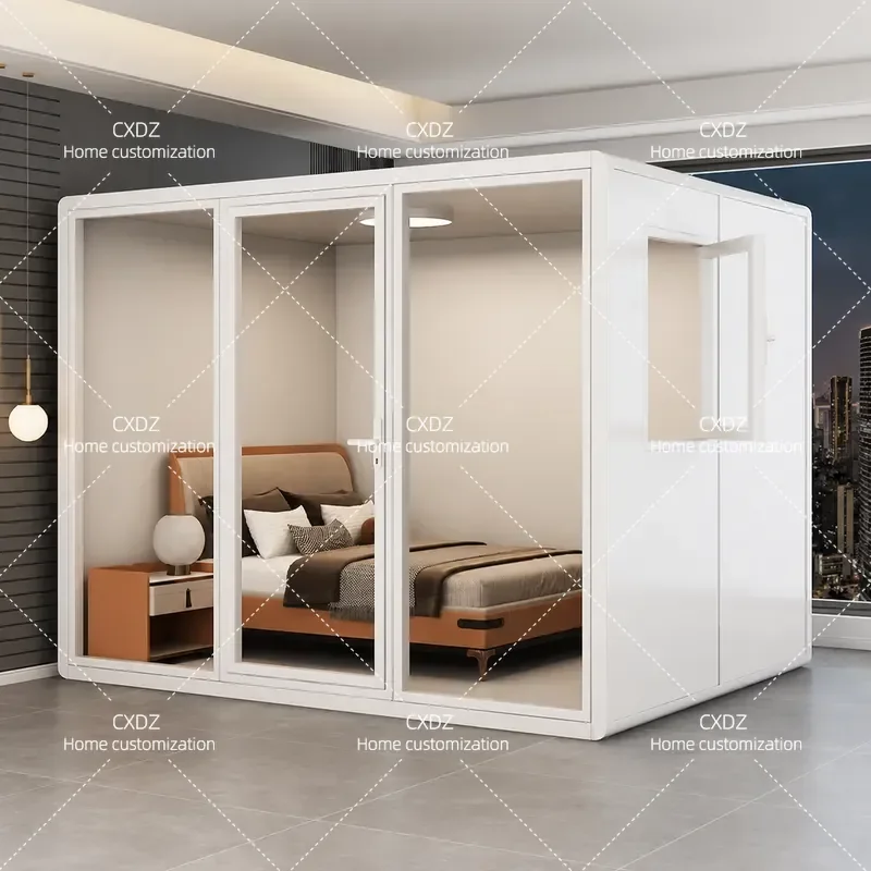 Soundproof Room Household Sleeping Cabin Silent Booth for Piano Live Stream Singing Drum Recording Studio Phone Booth